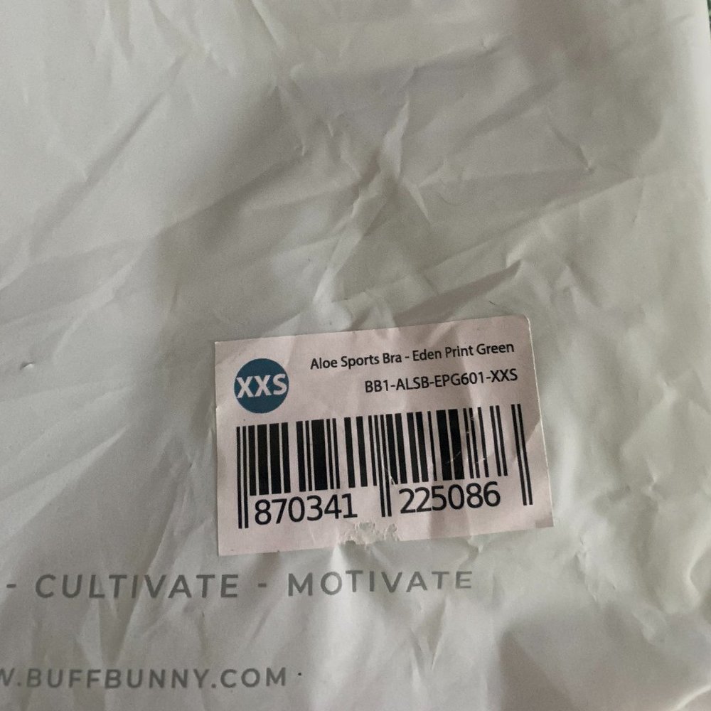 Buffbunny Aloe Sports Bra- Eden Green Print XXS